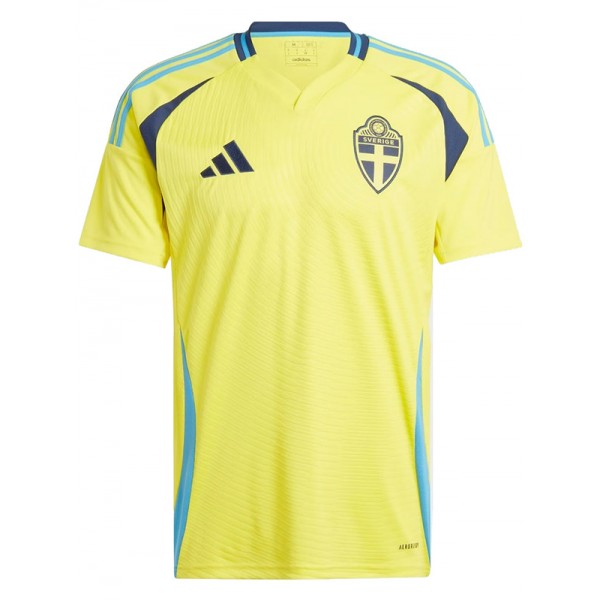 Sweden maglia da casa uniforme da calcio prima maglia da calcio da uomo top maglia sportiva 2024 Euro Cu
